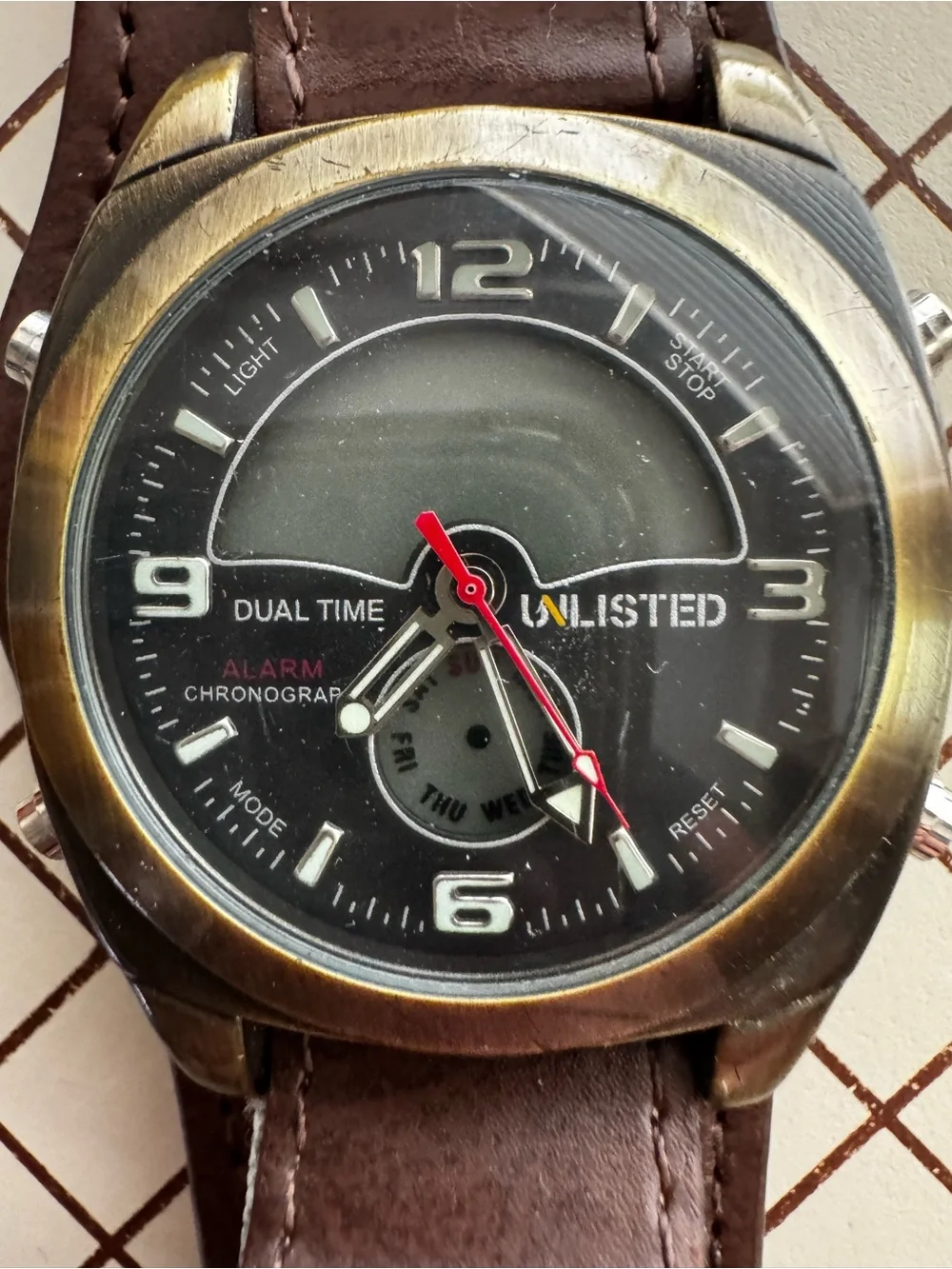Vintage Unlisted by Kenneth Cole Men’s Analog-Digital Chronograph Watch